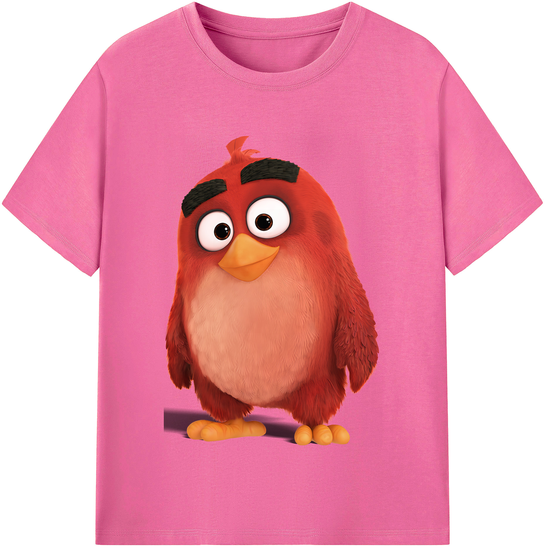 （画像用） Angry Birds アングリーバード レディースカジュアルプリントTシャツ（綿100％）
